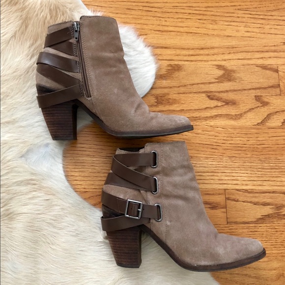 DV Dolce Vita Suede Booties with Strap Details - Picture 2 of 6